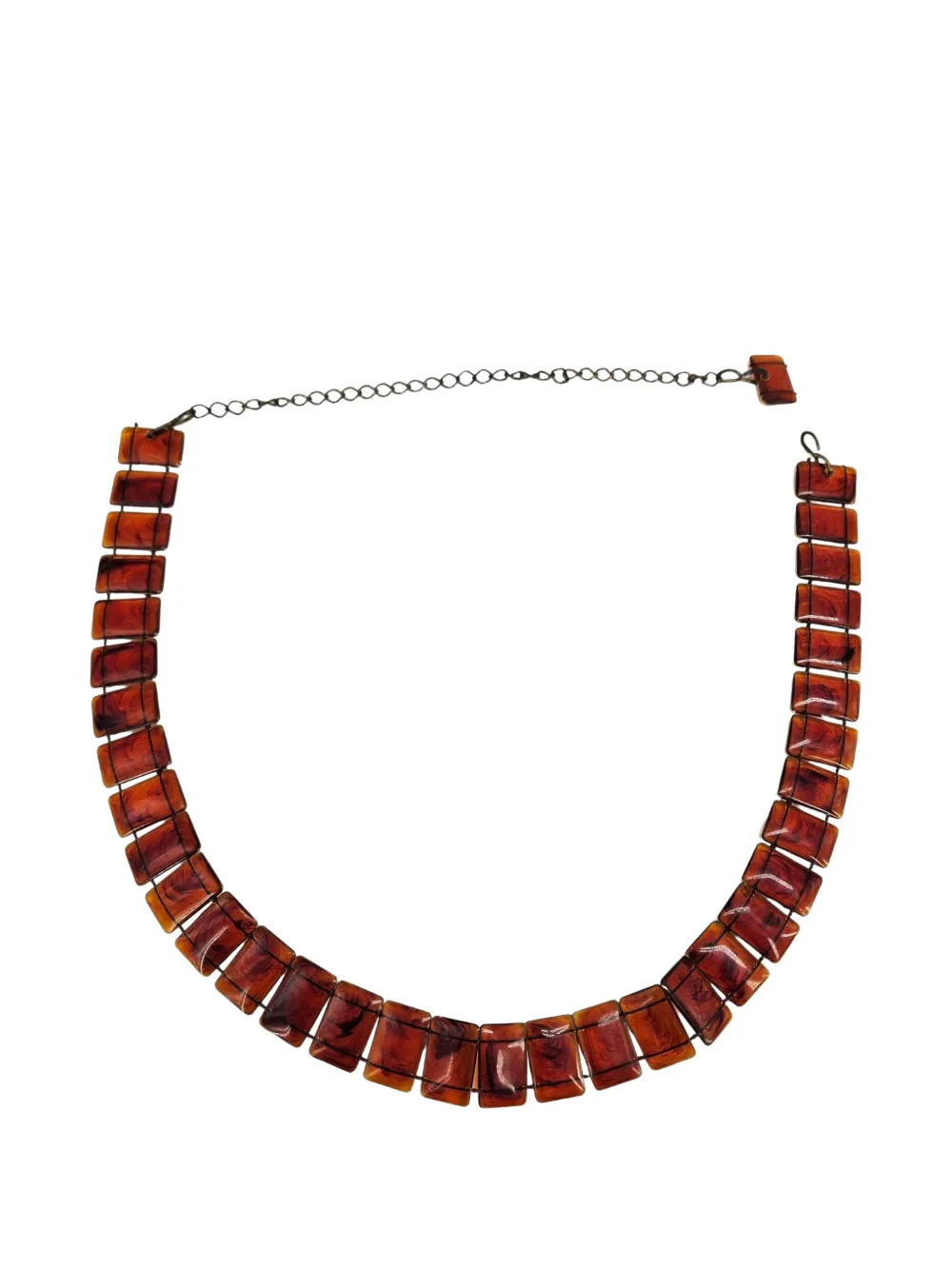 Madison 1970s tortoiseshell-effect belt - Argento