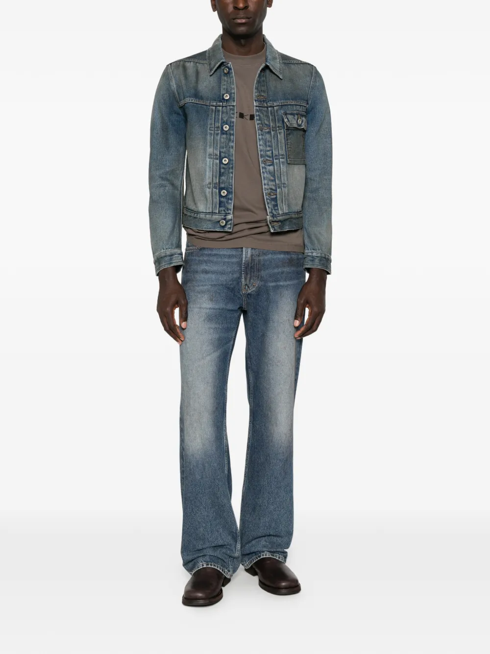 Rick Owens DRKSHDW Stargroves denim jacket Blauw