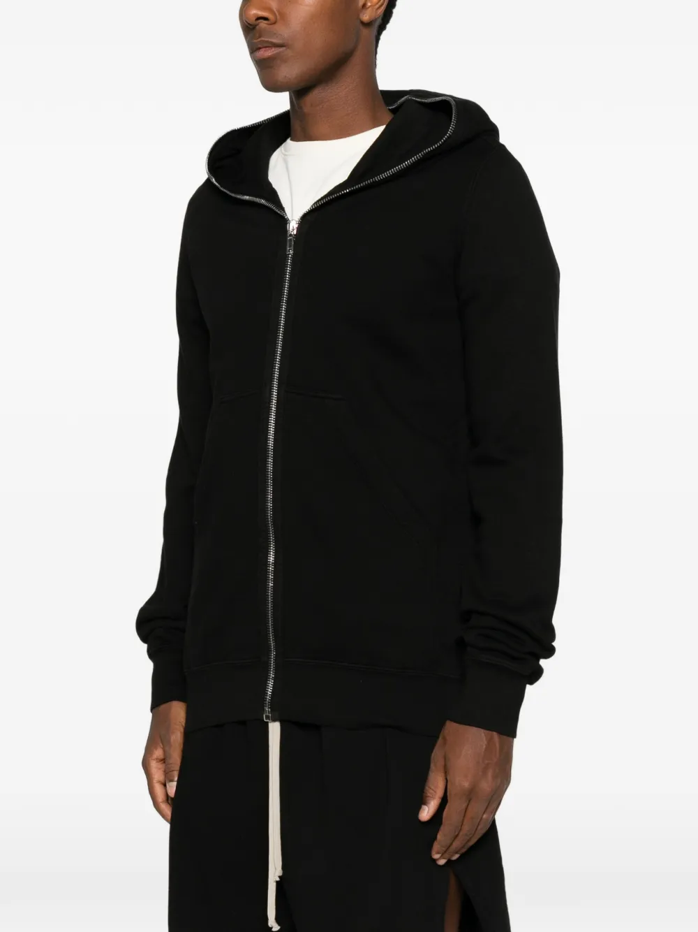 Rick Owens DRKSHDW Tower gimp hoodie van compacte jersey Zwart