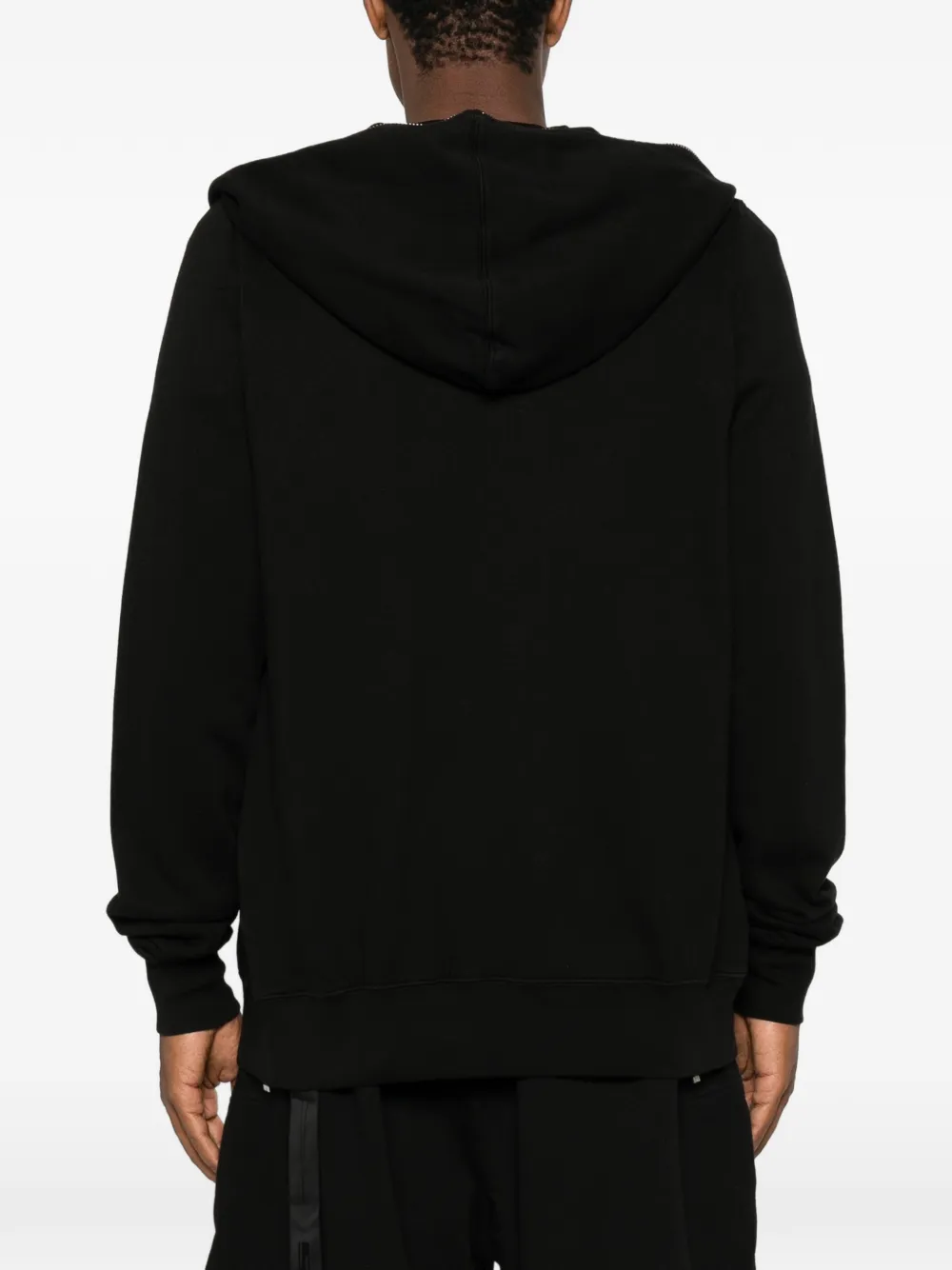 Rick Owens DRKSHDW Tower gimp hoodie van compacte jersey Zwart