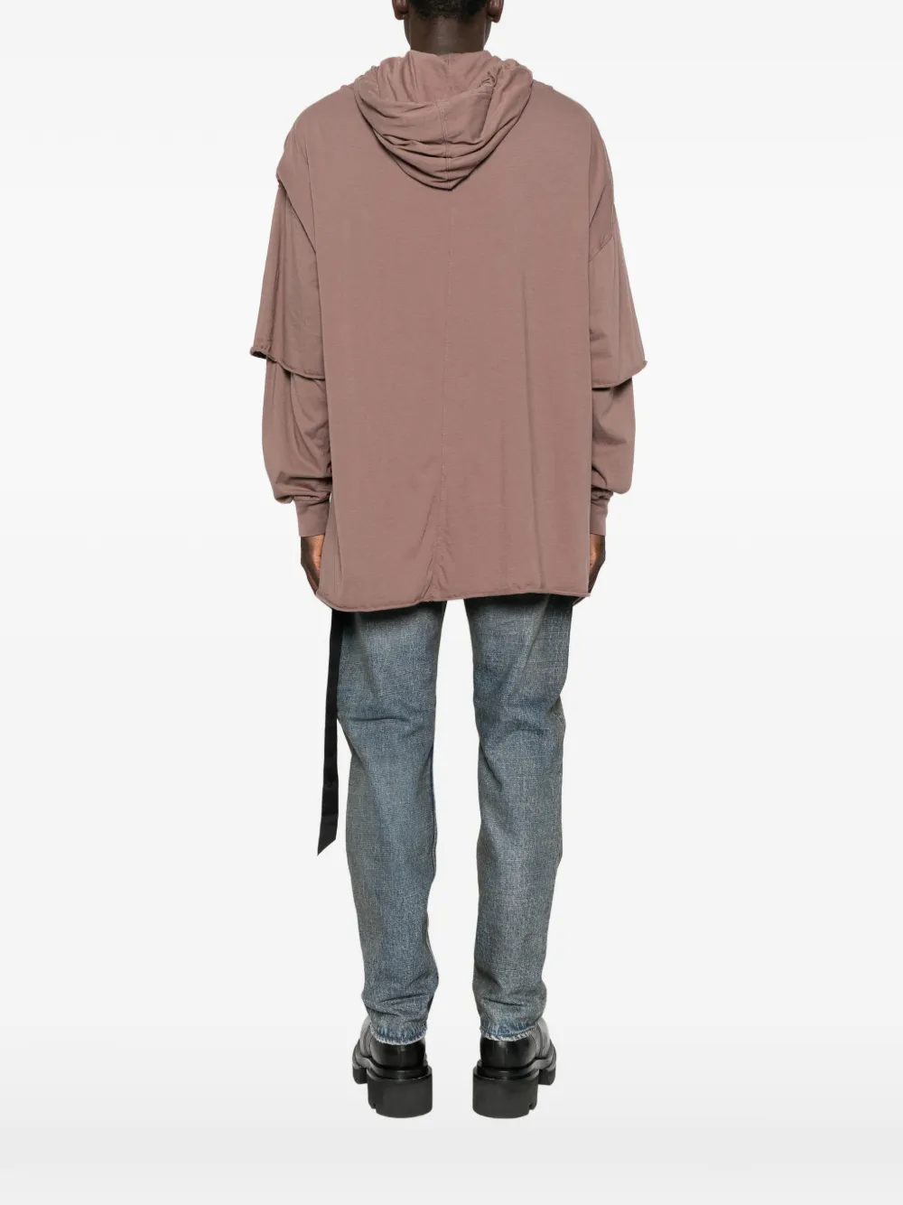 Rick Owens DRKSHDW Tommy Hustler hoodie met dubbele laag Bruin