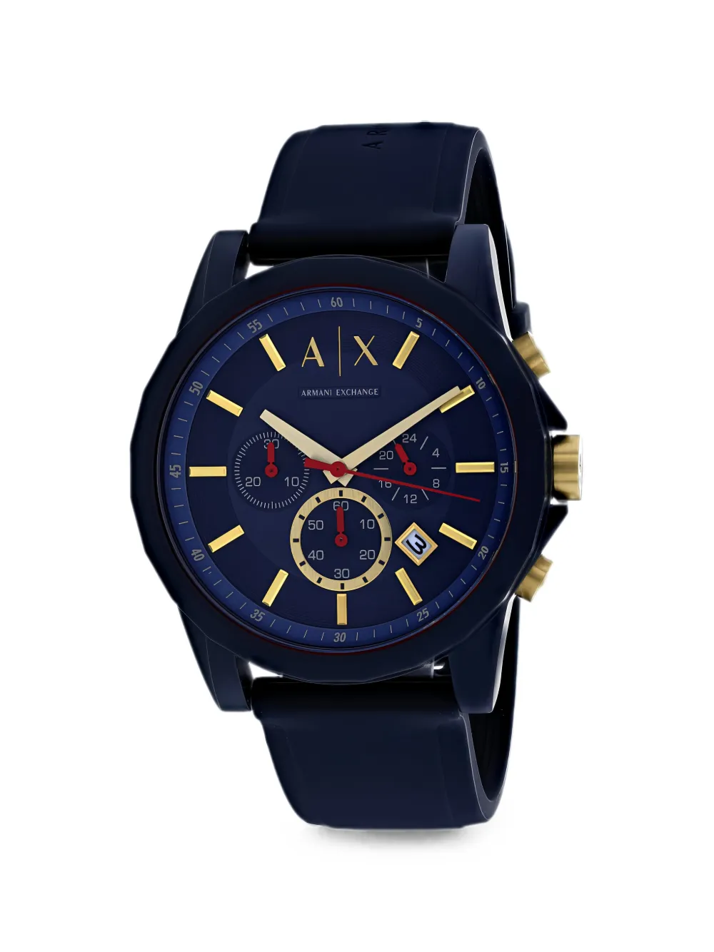 Armani Exchange Orologio con cinturino in silicone 47mm - Blu