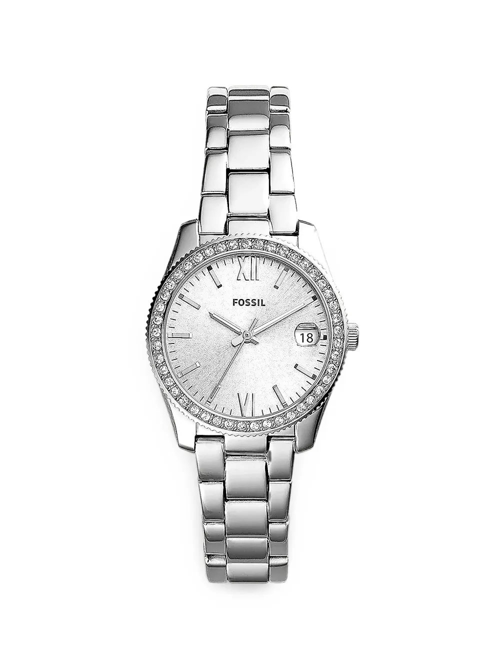 FOSSIL Scarlette crystal-embellished 33mm watch - Silber