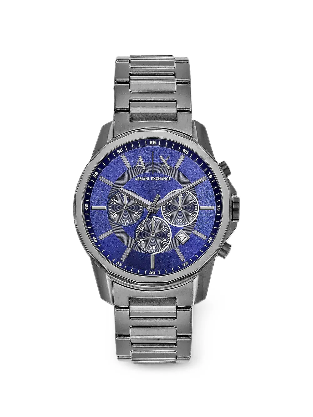 Armani Exchange Banks stainless-steel 44mm watch - Blu