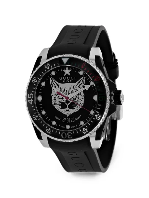 Gucci 38mm feline-motif watch
