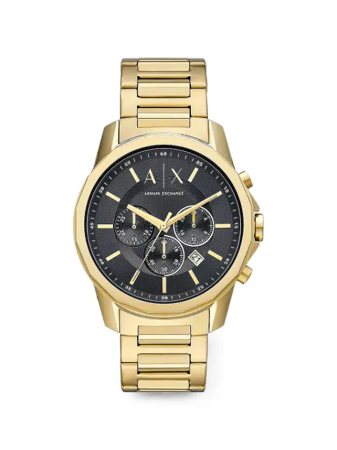 Armani Exchange stainless steel 44mm watch