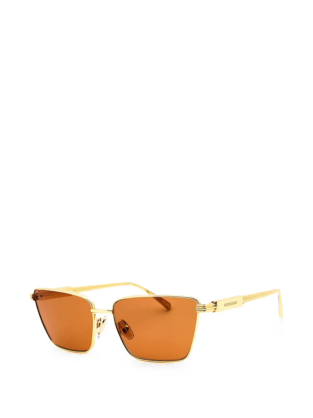 Ferragamo Eyewear Zonnebril met cat-eye montuur Goud
