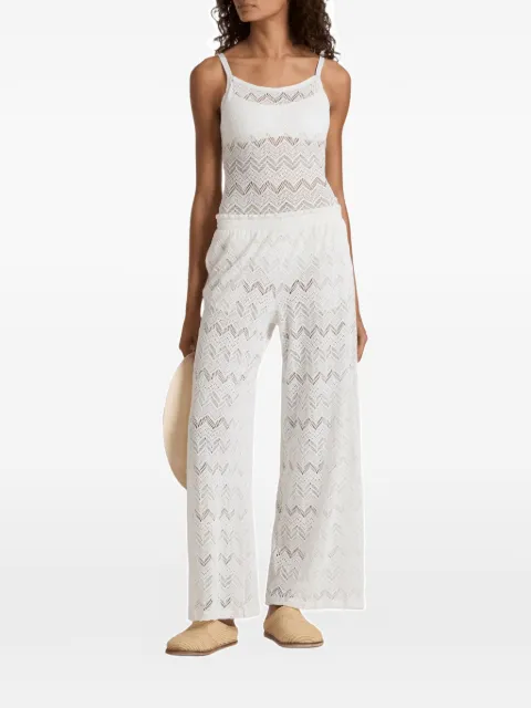 Vilebrequin chevron-knit wide-leg trousers