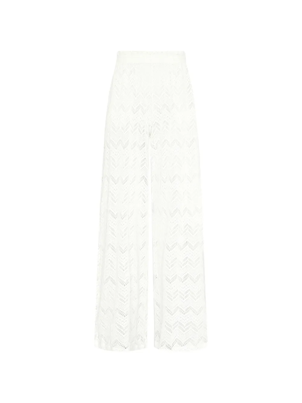 Vilebrequin chevron-knit wide-leg trousers - White