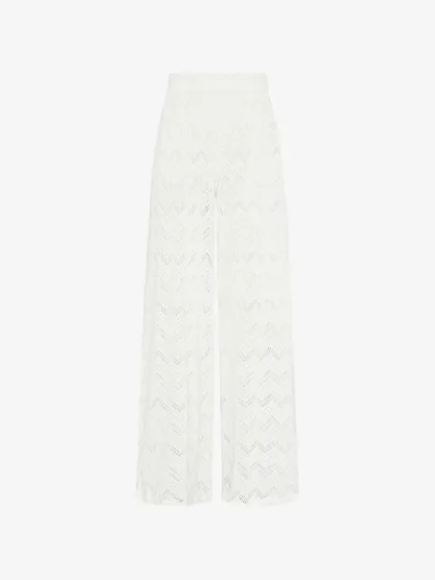 Vilebrequin pantalones anchos tejidos de chevron