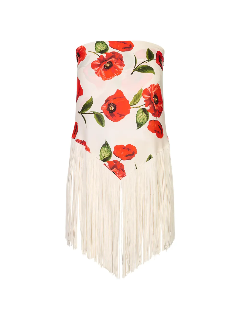 alice + olivia floral-print fringed scarf - Toni neutri