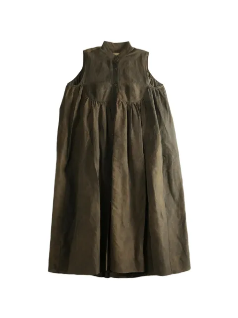 Uma Wang vestido largo Avaey sin mangas con diseño fruncido