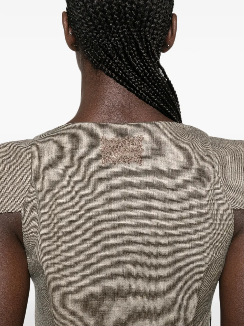 Alexander McQueen Gedrapeerde mini-jurk met kapmouwen Bruin
