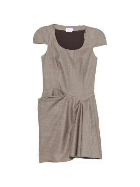Alexander McQueen draped cap-sleeve mini dress