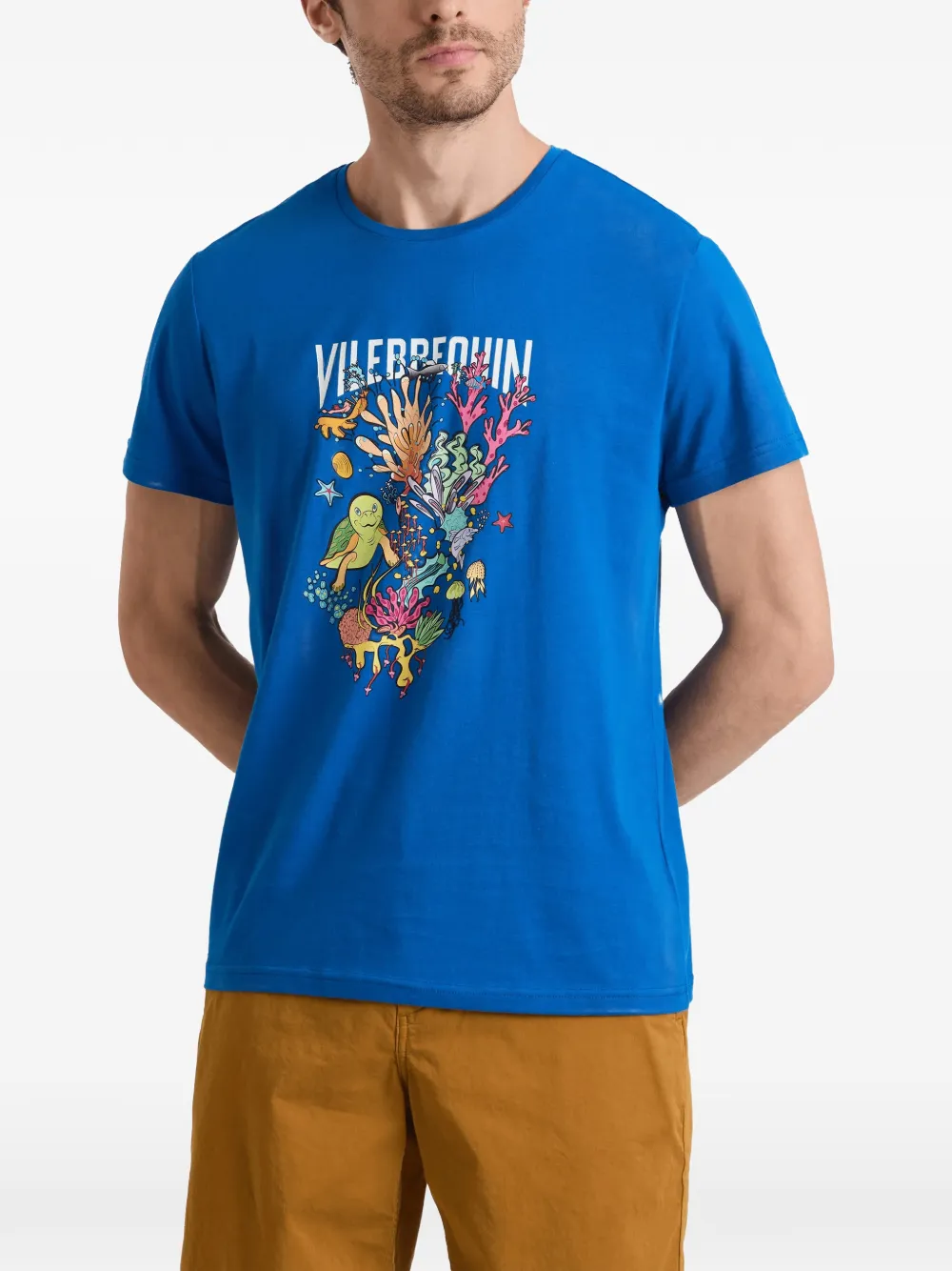 Vilebrequin Thom katoenen T-shirt met grafische print Blauw