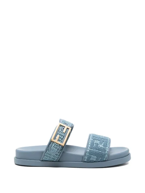 FENDI Feel Slide buckled flat sandals