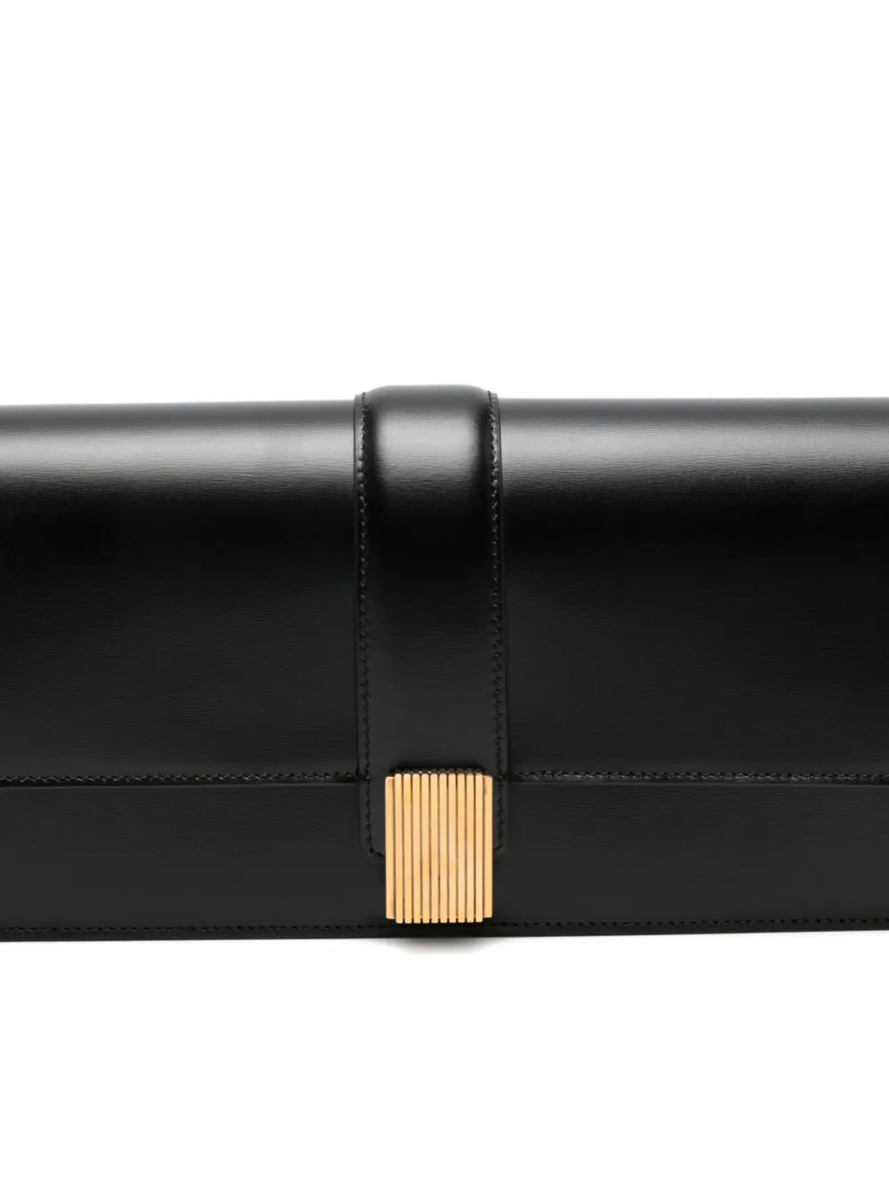 KHAITE Blake leren clutch met omslag Zwart