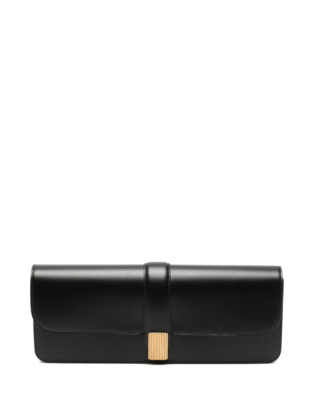 KHAITE Blake leather flap-top clutch bag - Nero
