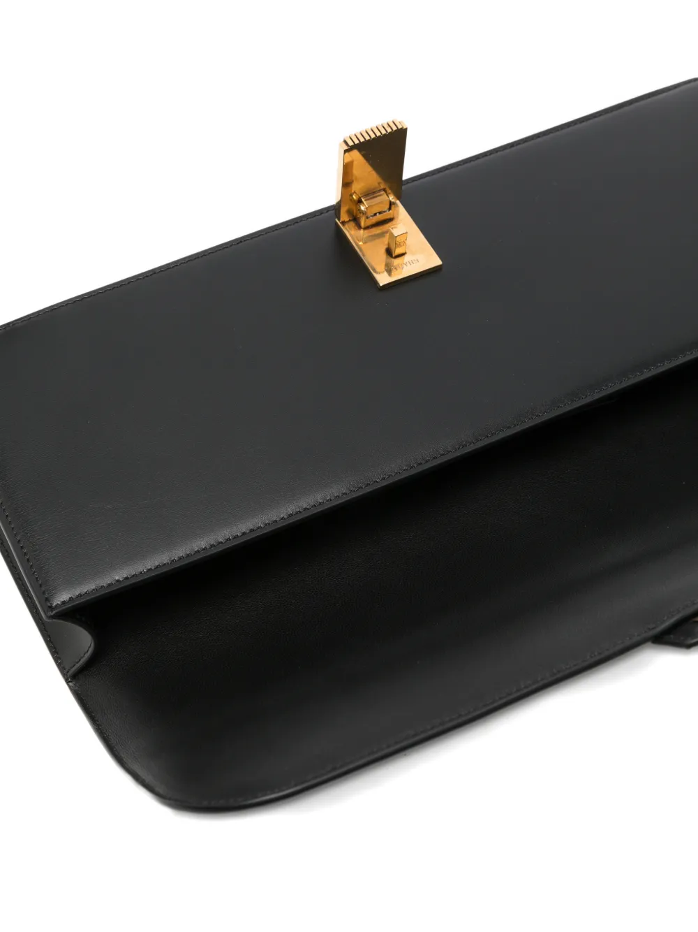 KHAITE Blake leren clutch met omslag Zwart
