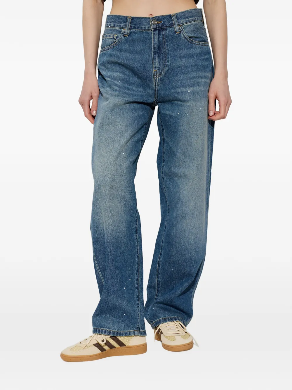 Carhartt WIP Arin jeans met verfspatten Blauw
