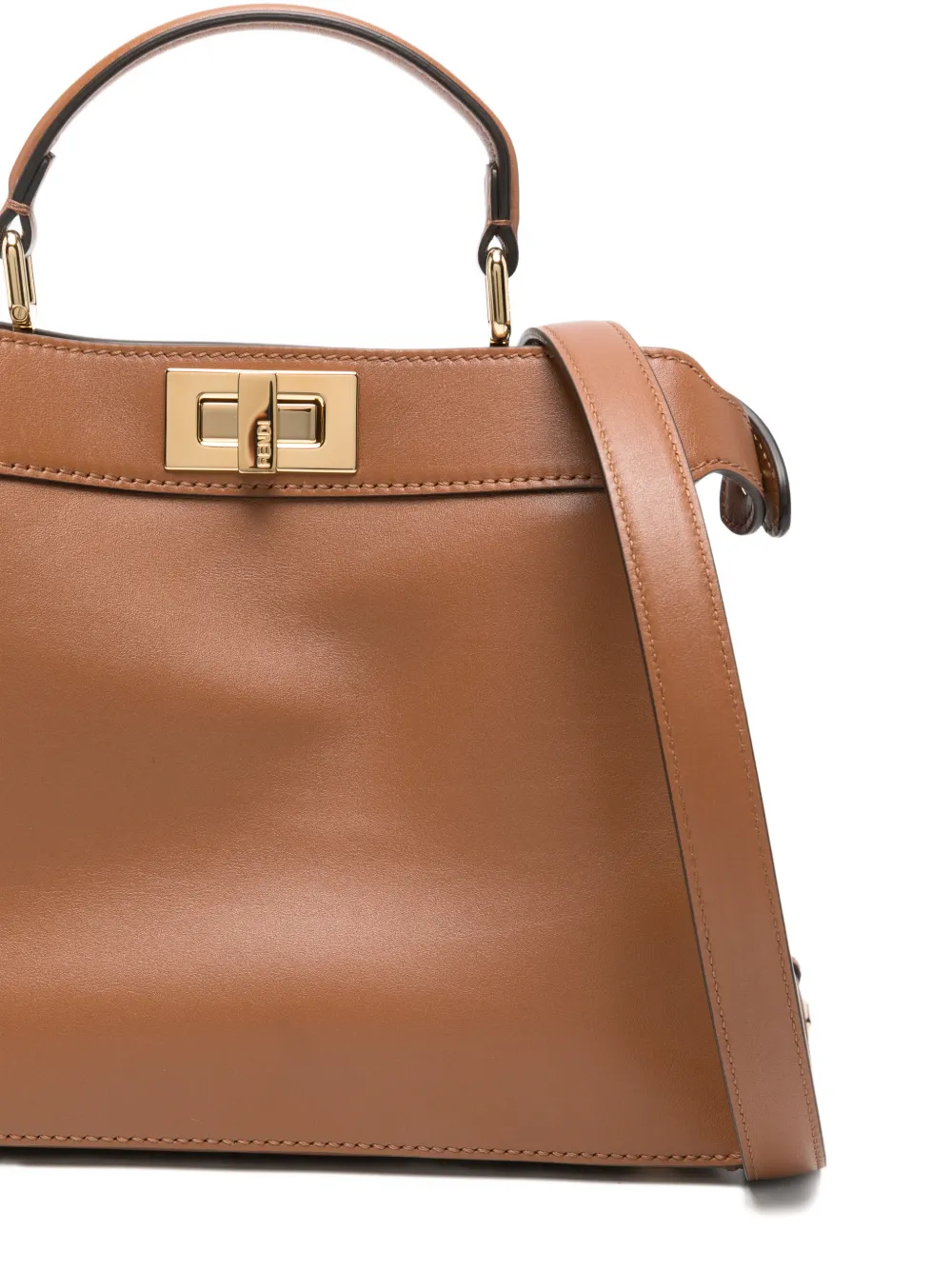 FENDI Peekaboo I See u kleine shopper Beige