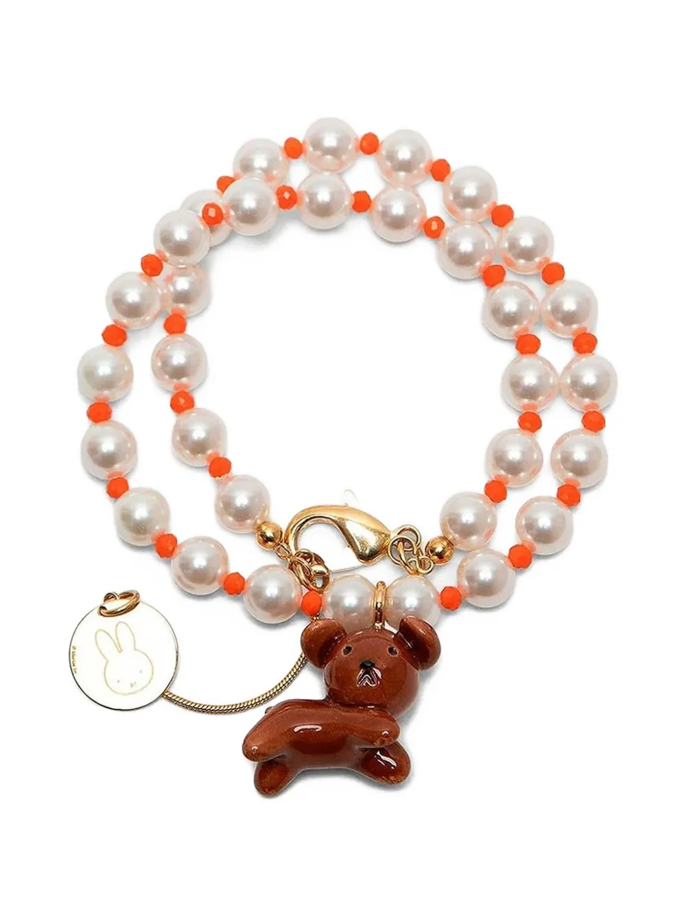 Andres Gallardo Snuffy & Pearls necklace - Gold
