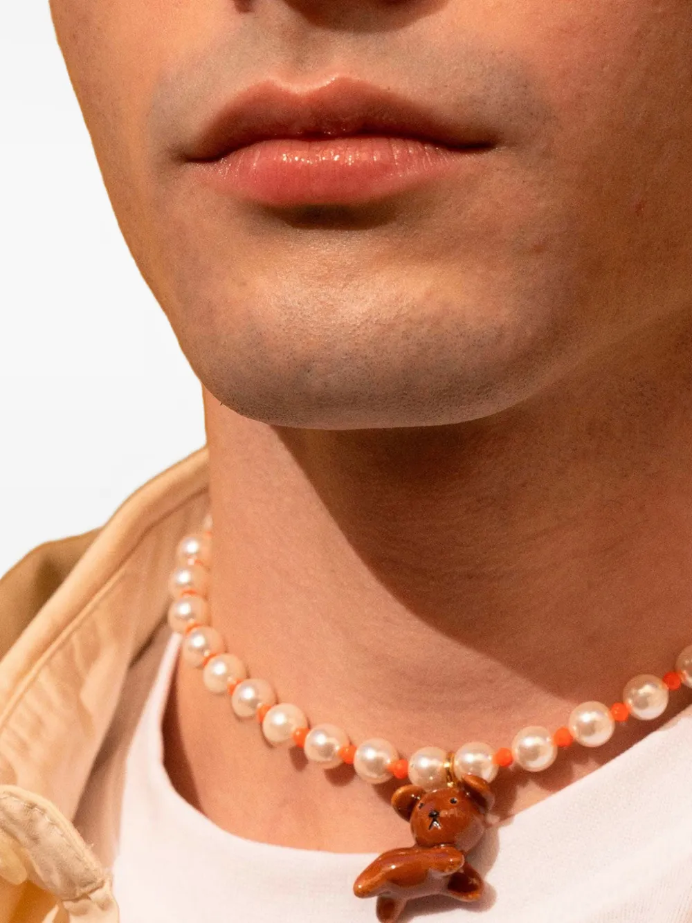  Andres Gallardo Collar Snuffy & Pearls - Dorado 