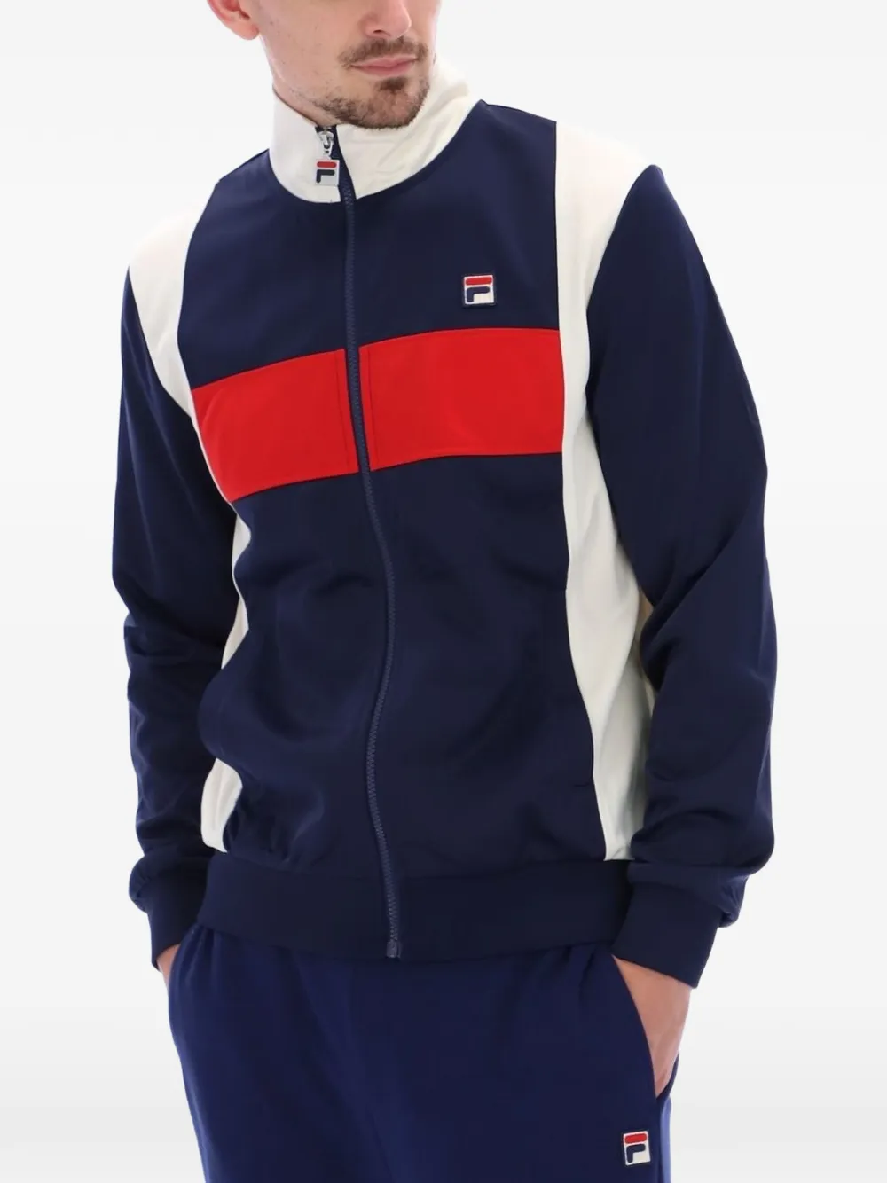 Fila Andre jack met colourblocking Blauw