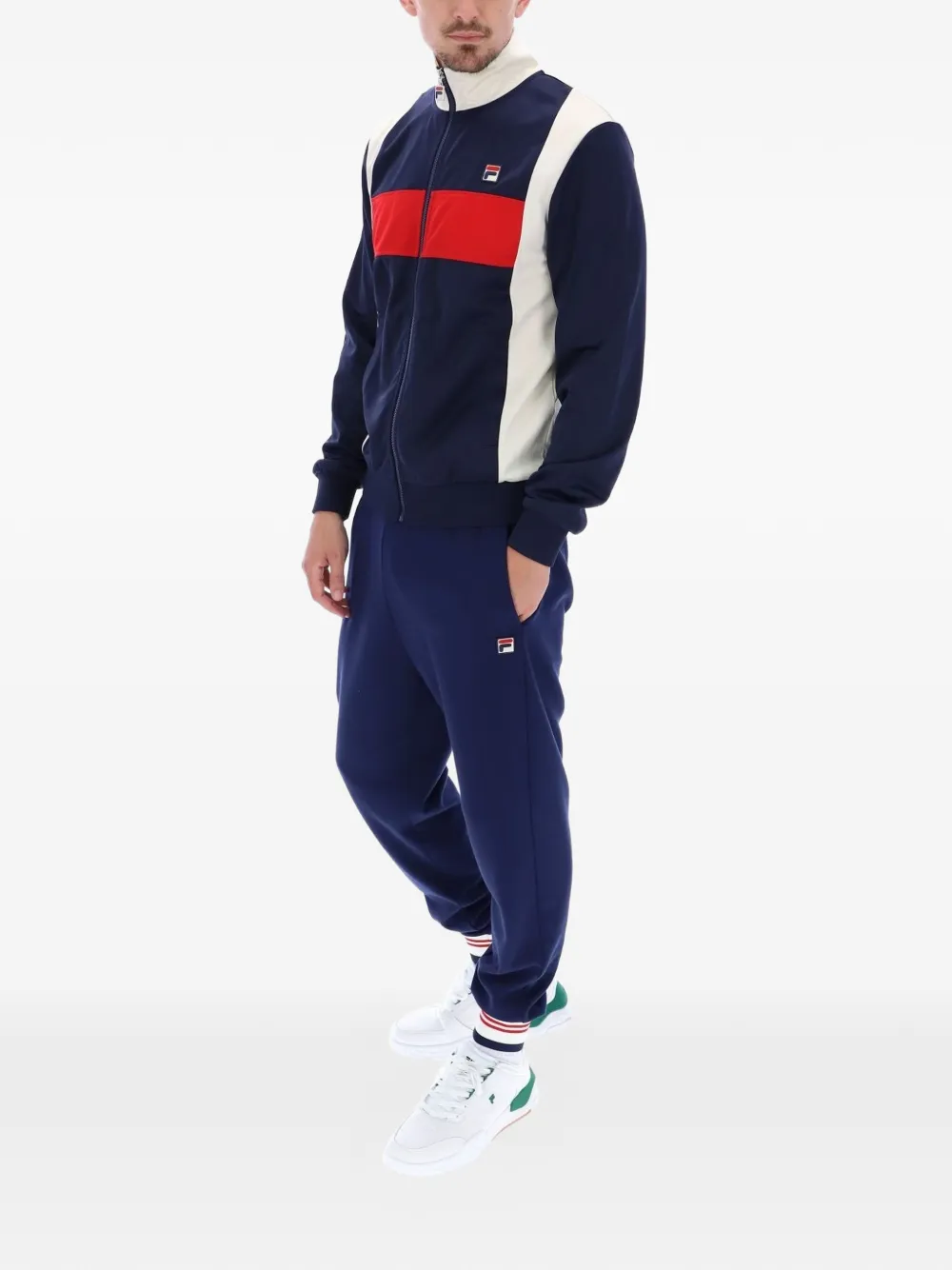 Fila Andre jack met colourblocking Blauw