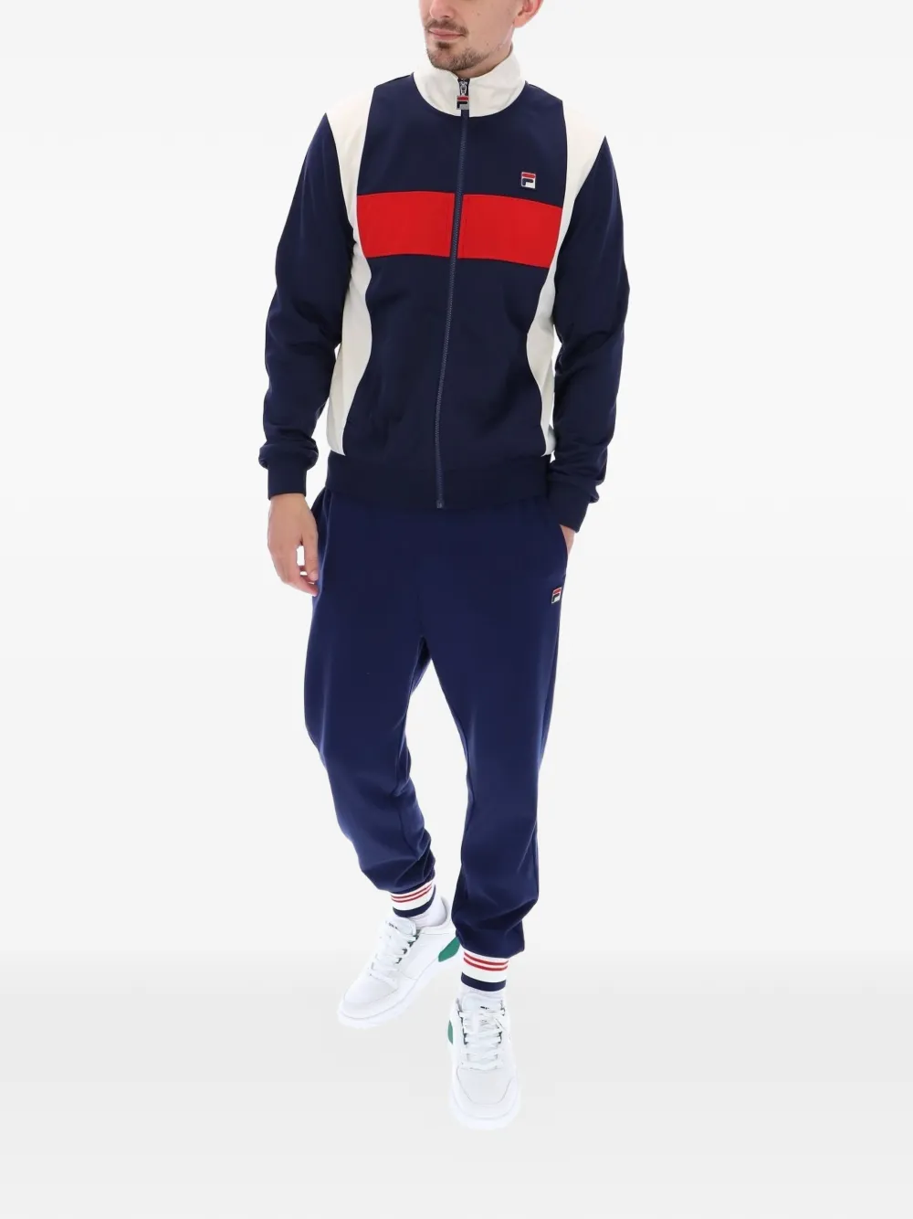 Fila Andre jack met colourblocking Blauw