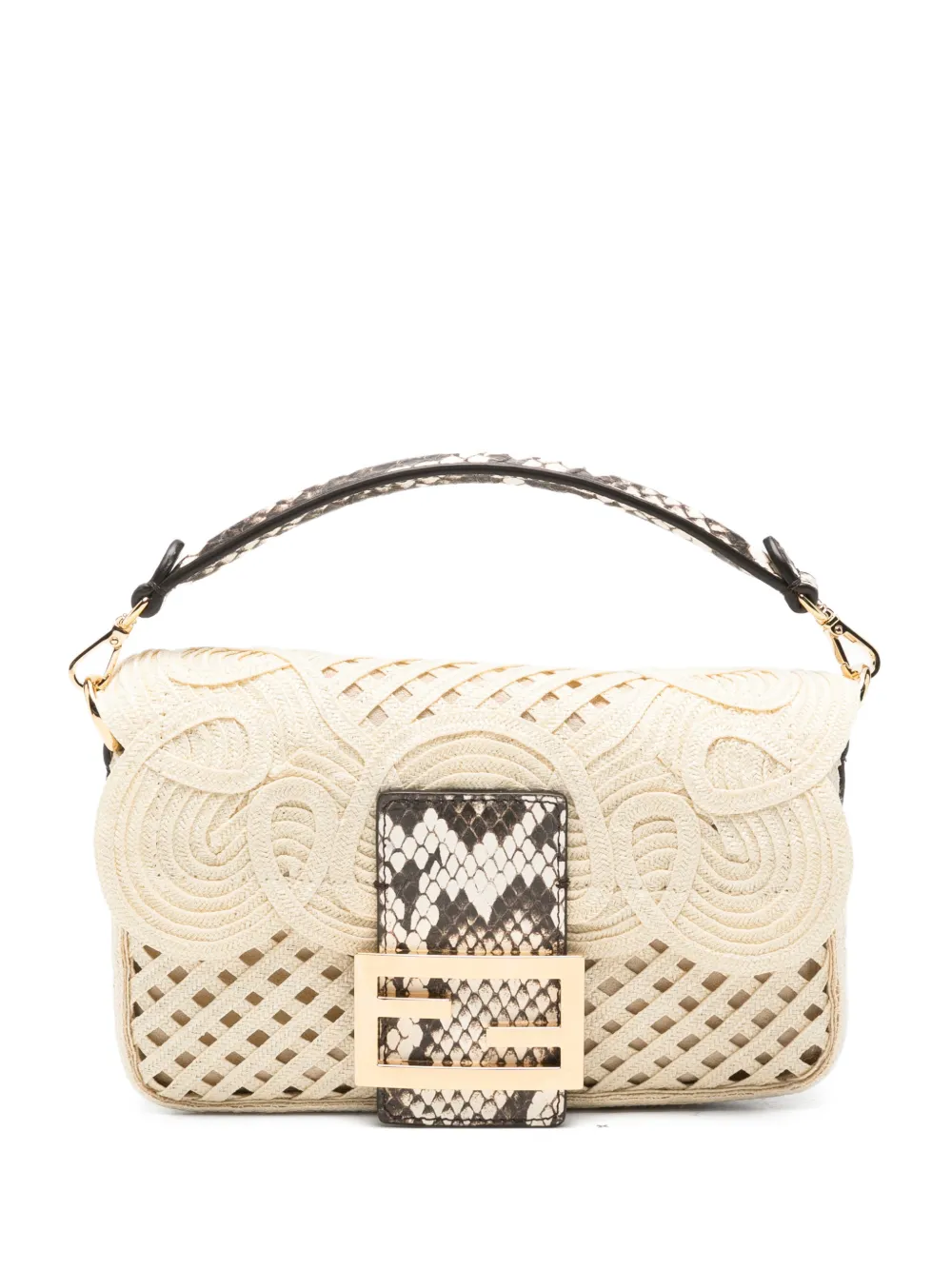 FENDI mini Baguette shoulder bag - Toni neutri