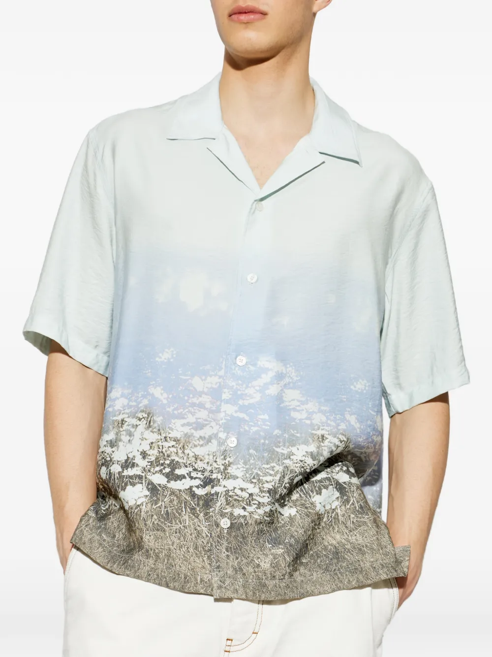 Samsoe Samsoe Camisa Saayo Con Estampado Floral - Azul 