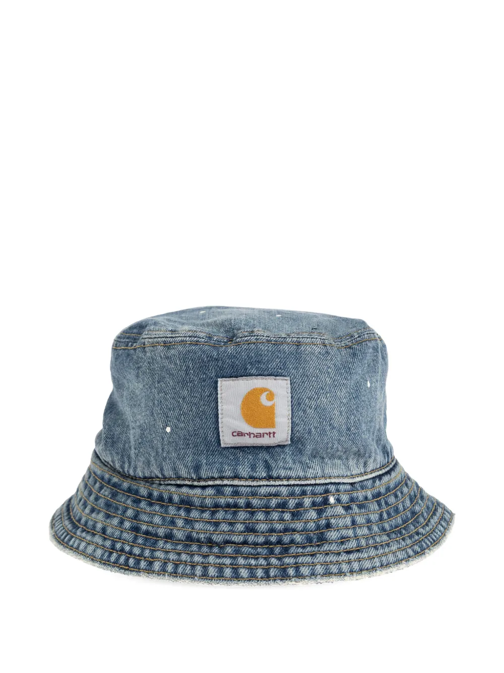 Carhartt WIP logo-patch denim bucket hat - Blu