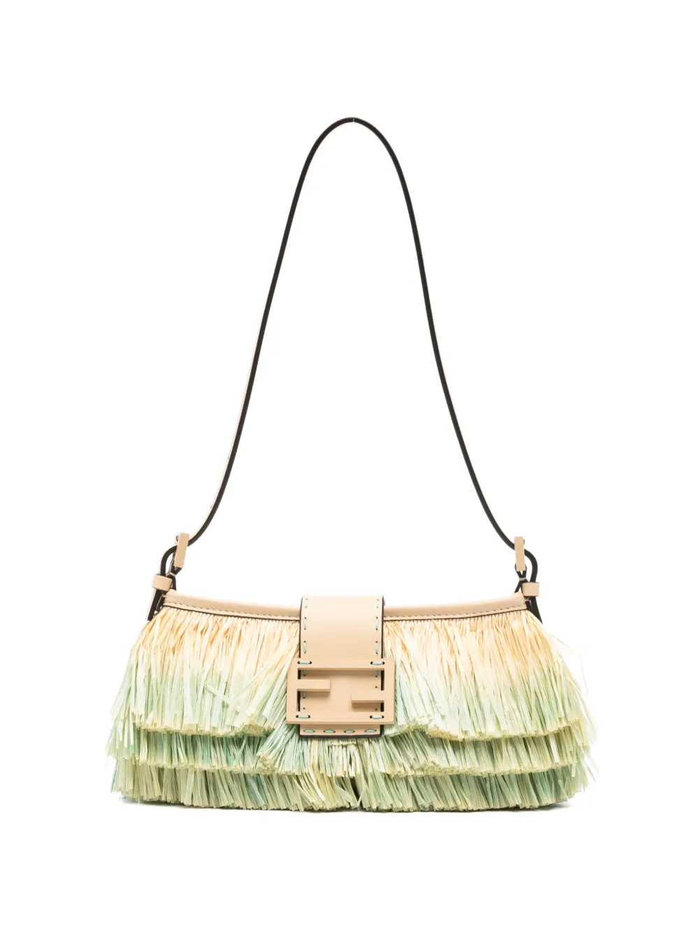 FENDI Baguette fringed shoulder bag - Verde