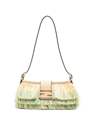 FENDI バゲット フリンジ ショルダーバッグ | グリーン | FARFETCH JP