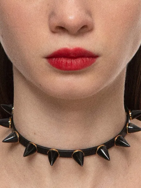 Andres Gallardo Mini Spike leather choker
