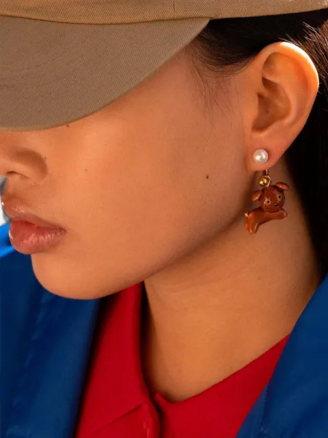 Andres Gallardo Snuffy pearl-embellishment earring