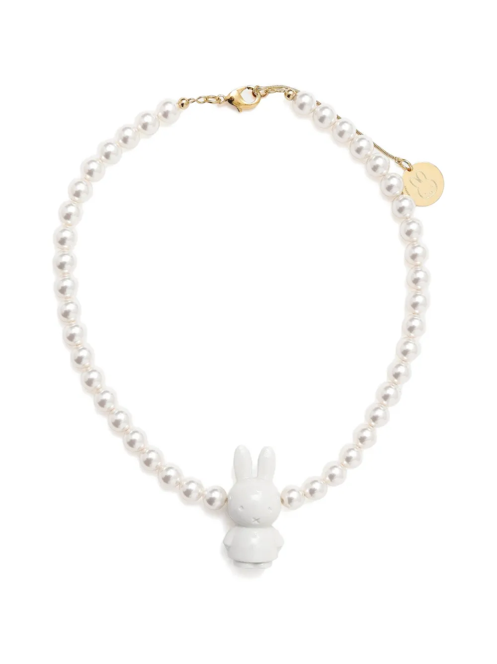 Andres Gallardo x Miffy faux-pearl necklace - Bianco