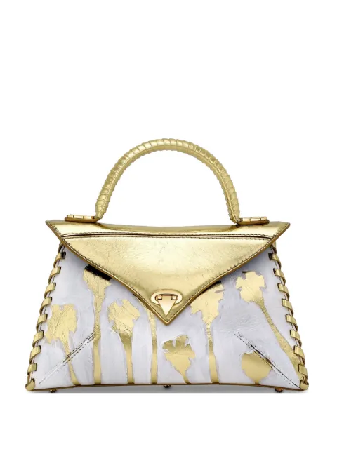 Tyler Ellis x Matt Rogers medium LJ hand-painted leather tote bag