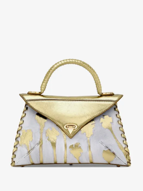 Tyler Ellis x Matt Rogers medium LJ hand-painted leather tote bag