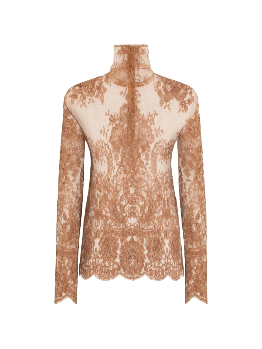Dolce & Gabbana lace-panelled high-neck top - Toni neutri
