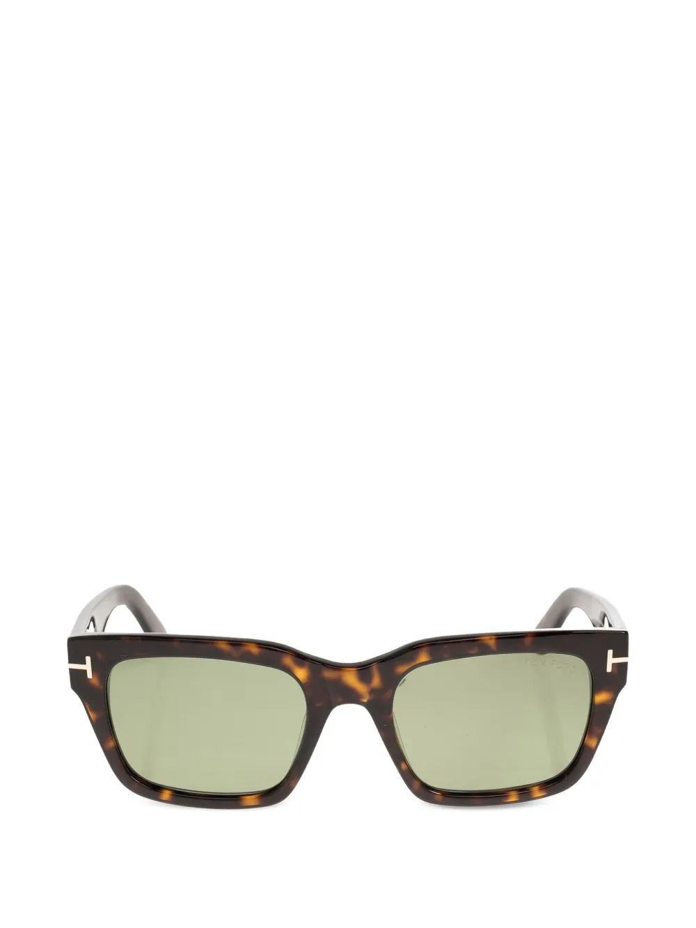 TOM FORD Eyewear tortoiseshell-effect rectangle-frame sunglasses - Marrone