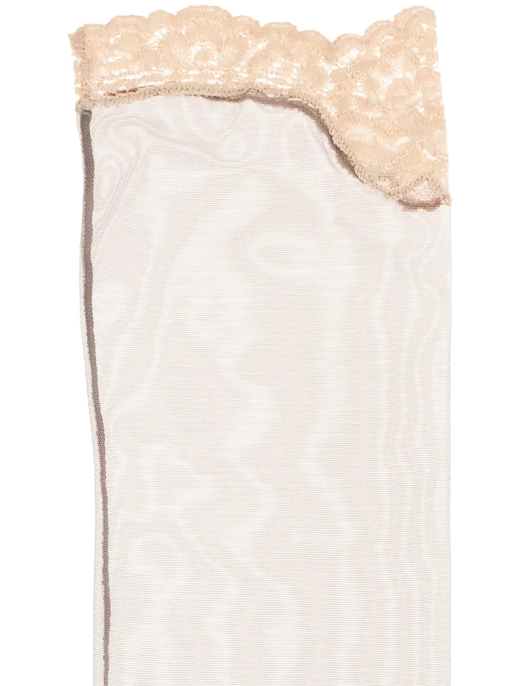 Valentino Garavani Mesh sokken met kanten afwerking Beige