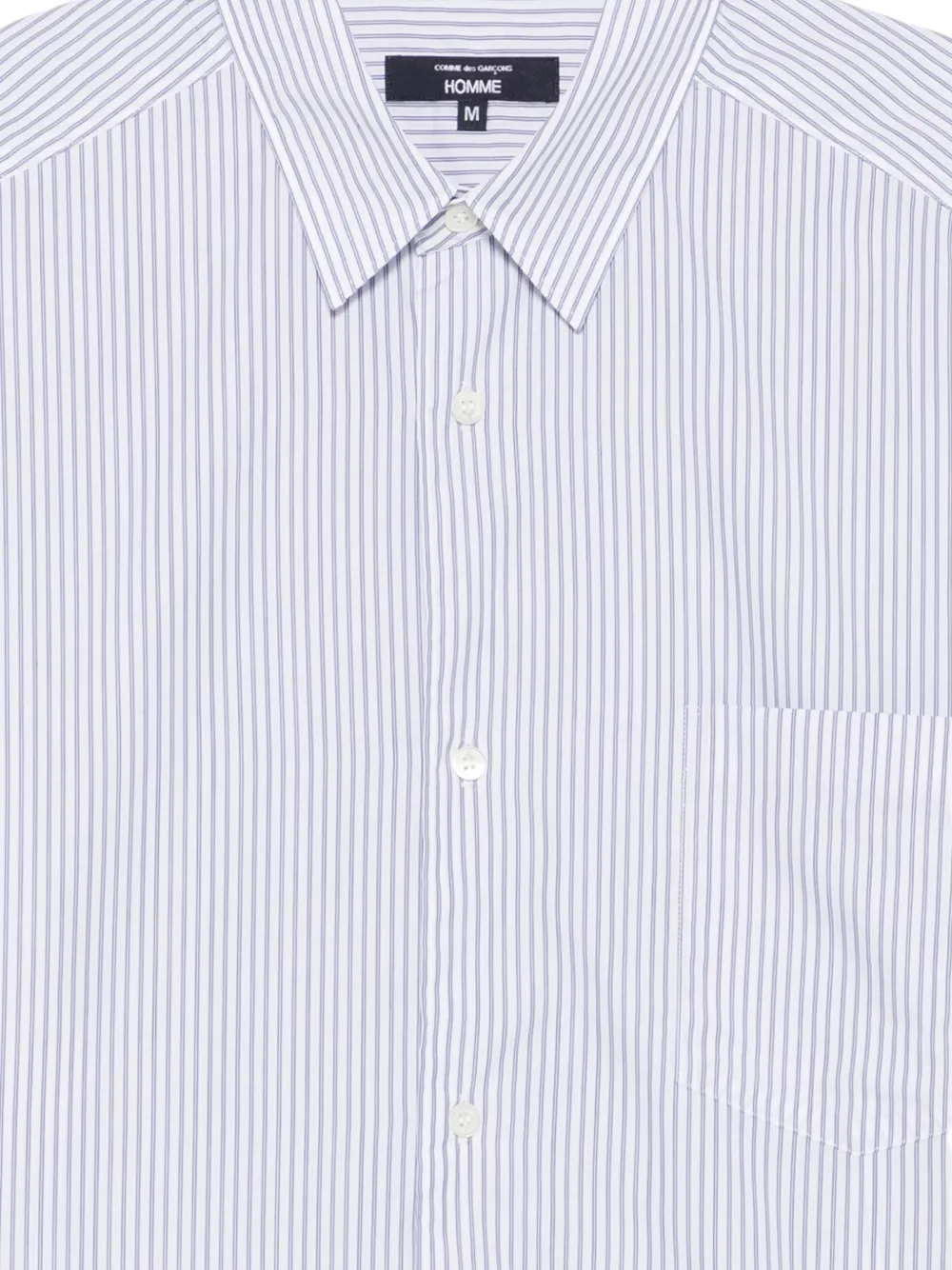 Comme des Garçons Homme Gestreepte overhemd Wit