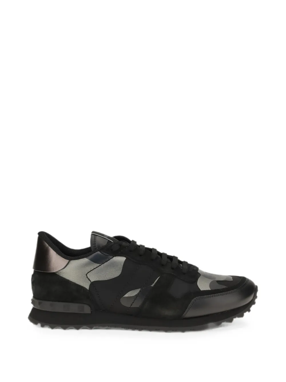 Valentino Garavani Rockrunner camouflage-print sneakers - Schwarz