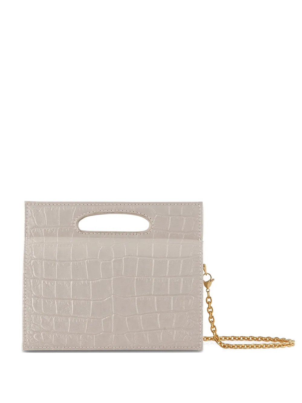 Tyler Ellis mini Stella stamped-satin tote bag - Toni neutri