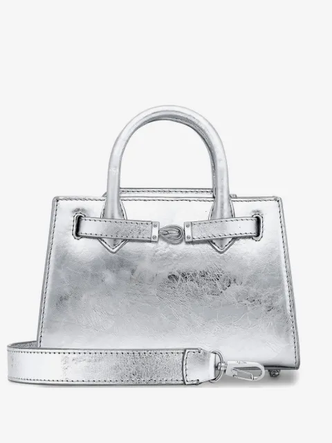 Tyler Ellis mini sac cabas Winnie en cuir métallisé