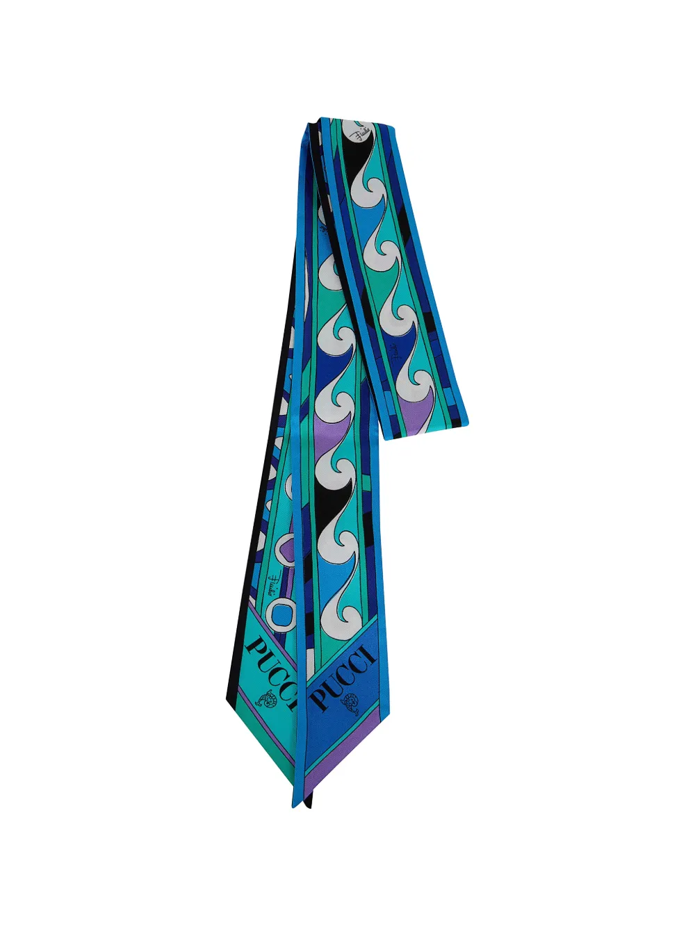 PUCCI Iride-print silk scarf - Blu