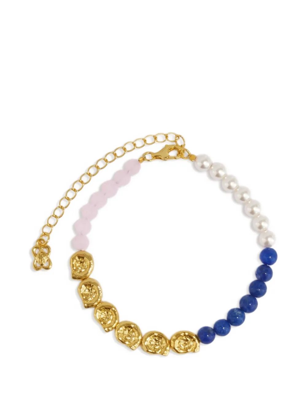 Ottoman Hands lapis pink jade beaded bracelets - Oro
