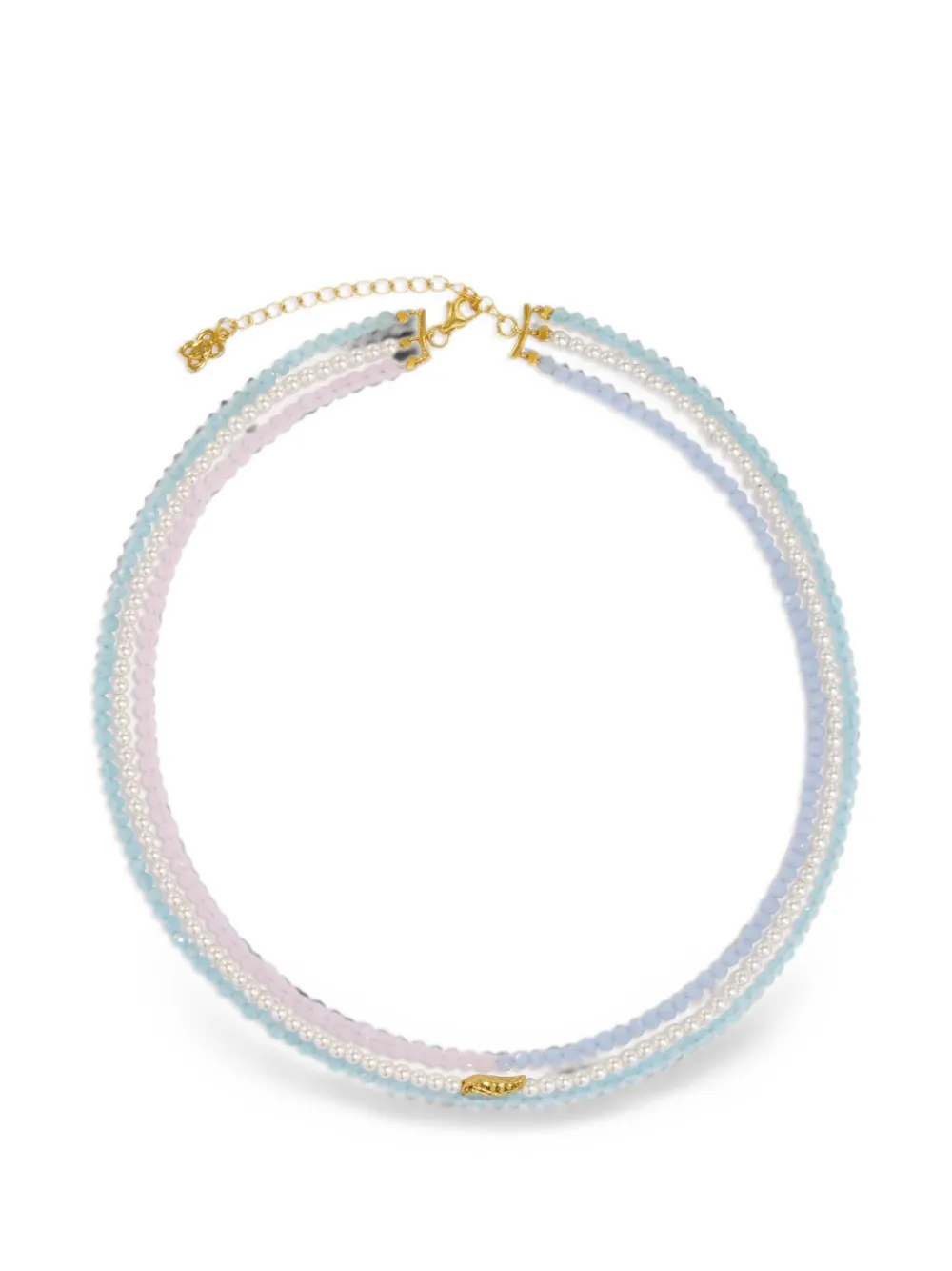 Ottoman Hands Layered beaded necklace - Gold